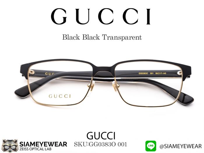 แว่น Gucci GG0383O Black Transparent 
