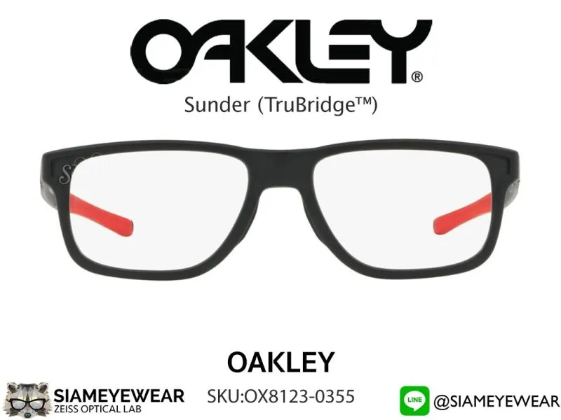 127_1763259140_5689 กรอบแว่นสายตา Oakley Sunder OX8123-0353 Satin Black/Redline แว่น Oakley แท้