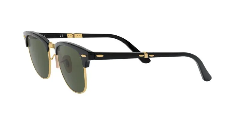 Rayban Clubmaster folding RB2176 901 Black/G15 - 3