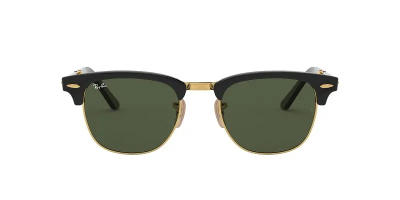 Rayban Clubmaster folding RB2176 901 Black/G15 - 2