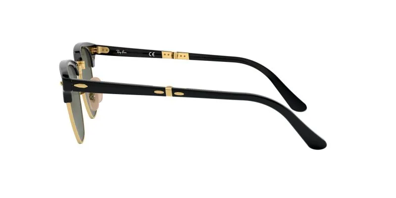Rayban Clubmaster folding RB2176 901 Black/G15 - 4