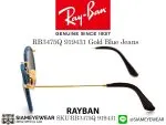 Rayban RB3475Q 919431 Gold/Blue Jeans/ Green - 4