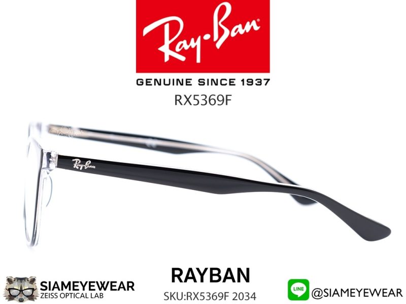 Rayban Optic RX5369F 2034 Top Black on Transparent - 4