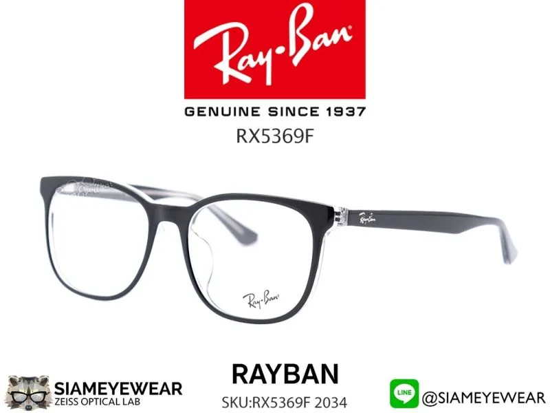 Rayban Optic RX5369F 2034 Top Black on Transparent - 2