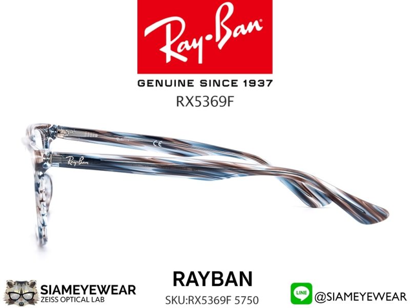 Rayban Optic RX5369F 5750 Striped Blue Grey - 4