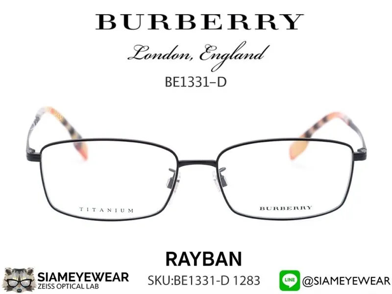 190_1763259250_8202 แว่น Burberry Optic Titanium BE1331D 1283 Matte Black แว่นตาแท้
