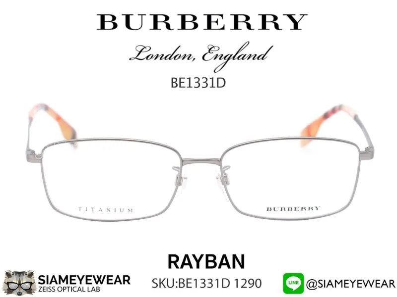 แว่น Burberry Optic Titanium BE1331D 1290 Silver แว่นตาแท้