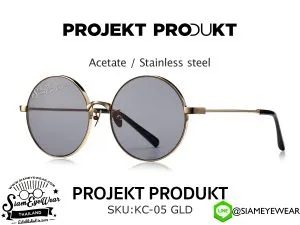แว่น Projekt Produkt KC05 CGLD Round Black Gold แว่นตาแท้