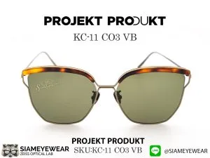 แว่น Projekt Produkt KC11 C03VB Matte Gold/Havana on top แว่นตาแท้