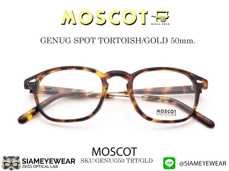 Moscot Genug 50 Spot Tortoise/Gold