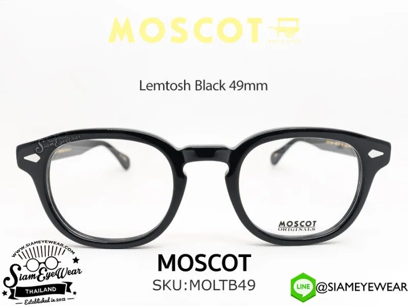 แว่น Moscot Lemtosh 49 Black แว่นตา Moscot แท้