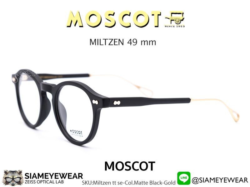 Moscot Miltzen TT 46 Matte Black Gold - 2