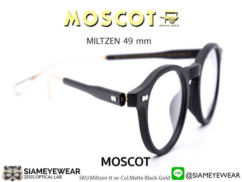 Moscot Miltzen TT 46 Matte Black Gold - 5