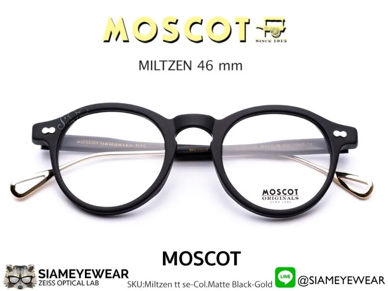 Moscot Miltzen TT 46 Matte Black Gold - 6