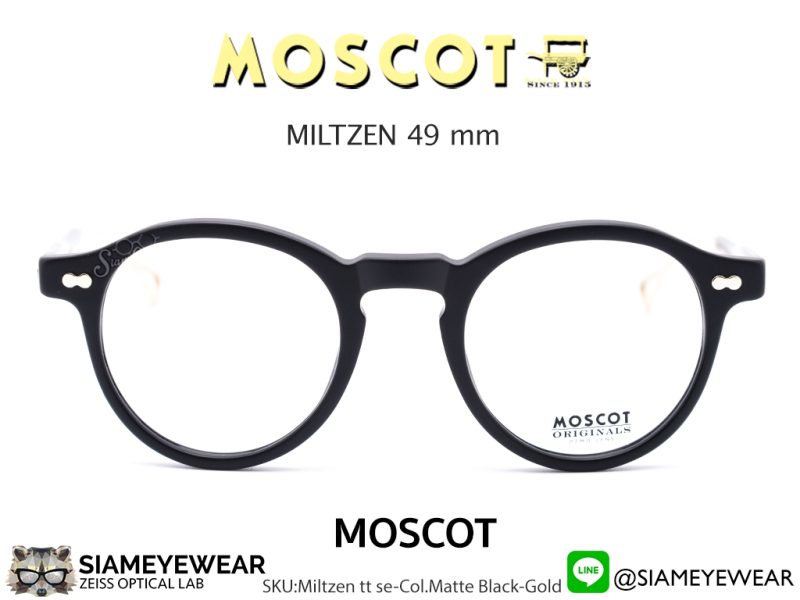 Moscot Miltzen TT 46 Matte Black Gold - 4