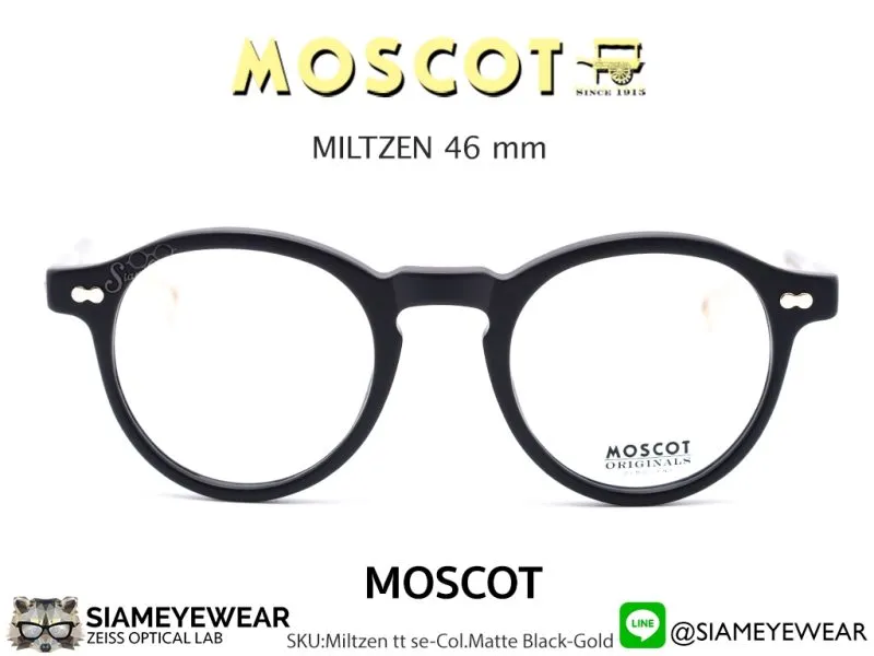 Moscot Miltzen TT 46 Matte Black Gold - 7