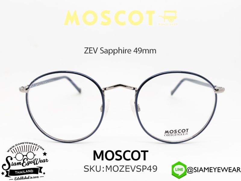 Moscot Zev 49 Sapphire/Pewter