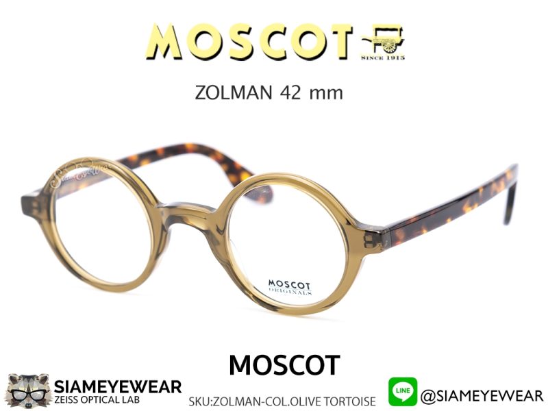 Moscot Zolman 42 Olive Tortoise