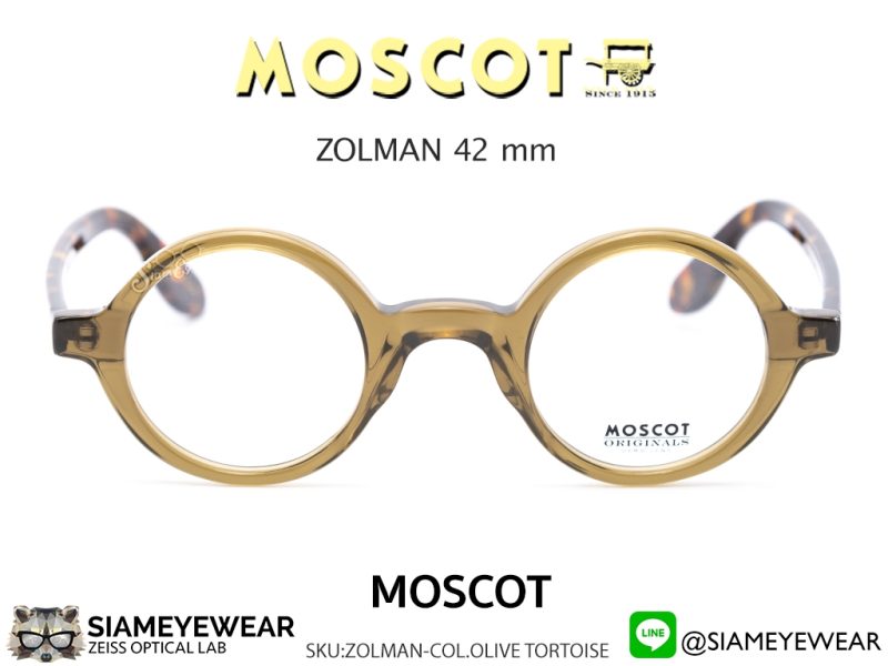 Moscot Zolman 42 Olive Tortoise - 6
