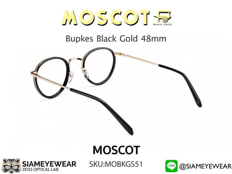 Moscot Bupkes 48 Black/Gold - 2