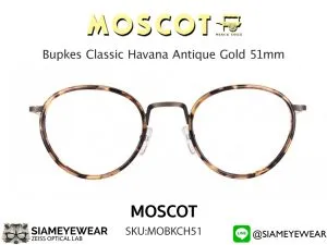 แว่น Moscot Bupkes 51 Classic Havana/Antique Gold แว่นตา Moscot แท้