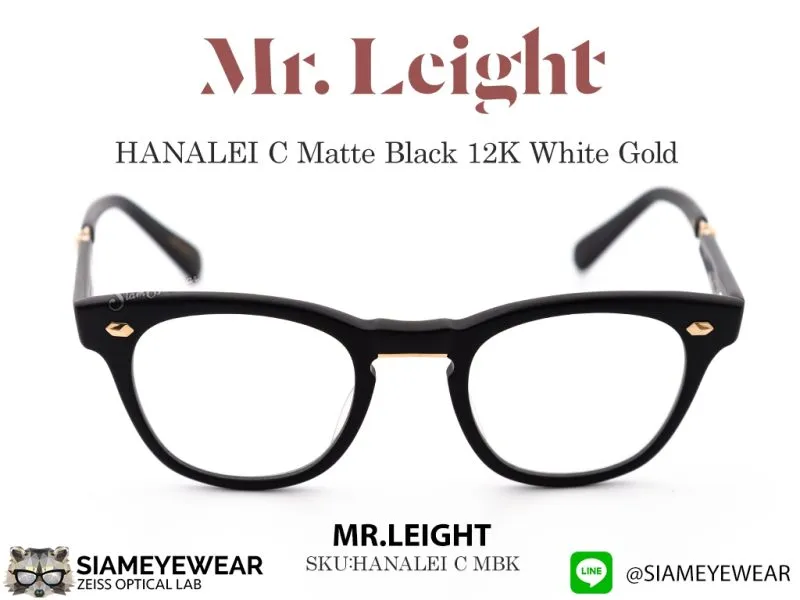 291_1763222047_1186 แว่น Mr.Leight Hanalei 45 Matte Black 12K White Gold แว่นตาแท้