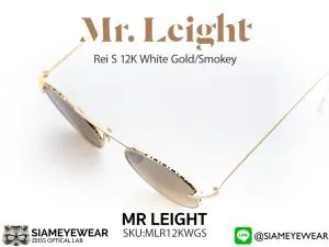 แว่น Mr.Leight Rei S 49 12K White Gold/Smokey แว่นตาแท้