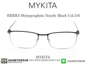 แว่น Mykita Errki 316 Shiny Graphite Nearly Black แว่นตาแท้