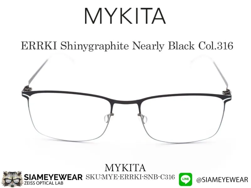 แว่น Mykita Errki 316 Shiny Graphite Nearly Black แว่นตาแท้