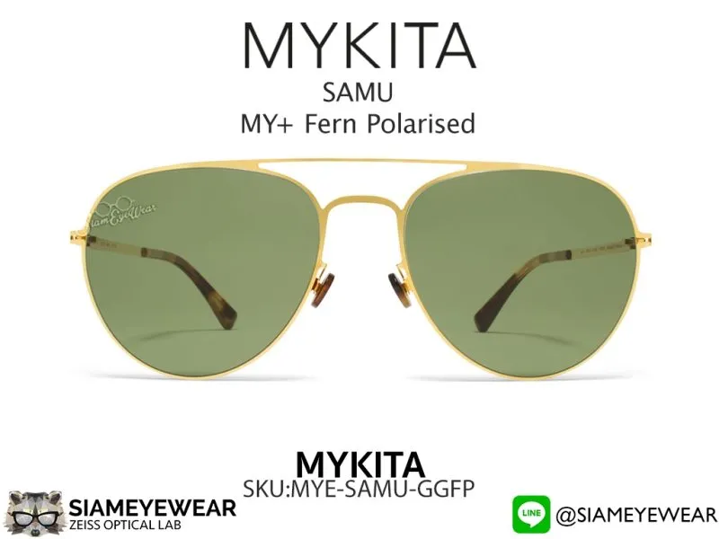 Mykita Samu 924 Glossy Gold/Fern Polarized - 2