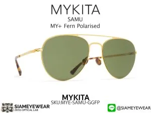 แว่น Mykita Samu 924 Glossy Gold/Fern Polarized แว่นตาแท้