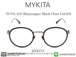 แว่น Mykita TUVA A37 818 Shinycopper Black Clear แว่นตาแท้