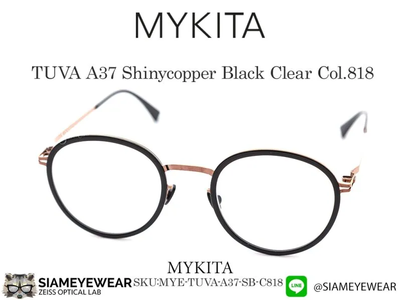 Mykita TUVA A37 818 Shinycopper Black Clear - 2