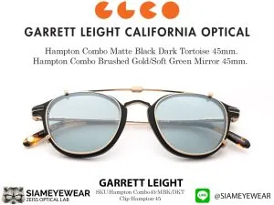 แว่น Garrett Leight Hampton Combo Matte Black Dark Tortoise แว่นตาแท้