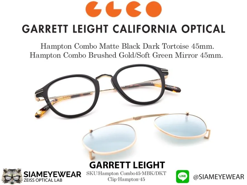 Garrett Leight Hampton Combo Matte Black Dark Tortoise - 2