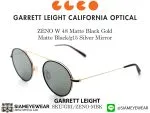 Garrett Leight ZENO W 48 Matte Black Gold Matte Black/g15 Silver Mirror - 3