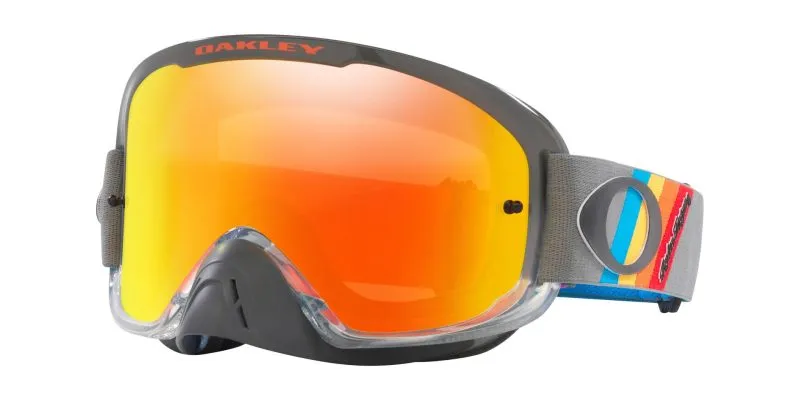 แว่นกอกเกิล Oakley Goggle Troy Lee design OO7115-49 Grey Stripes/Fire Iridium