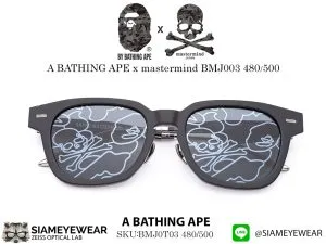 แว่น A BATHING APE x mastermind BMJ003 355/500 B/S แว่นตาแท้