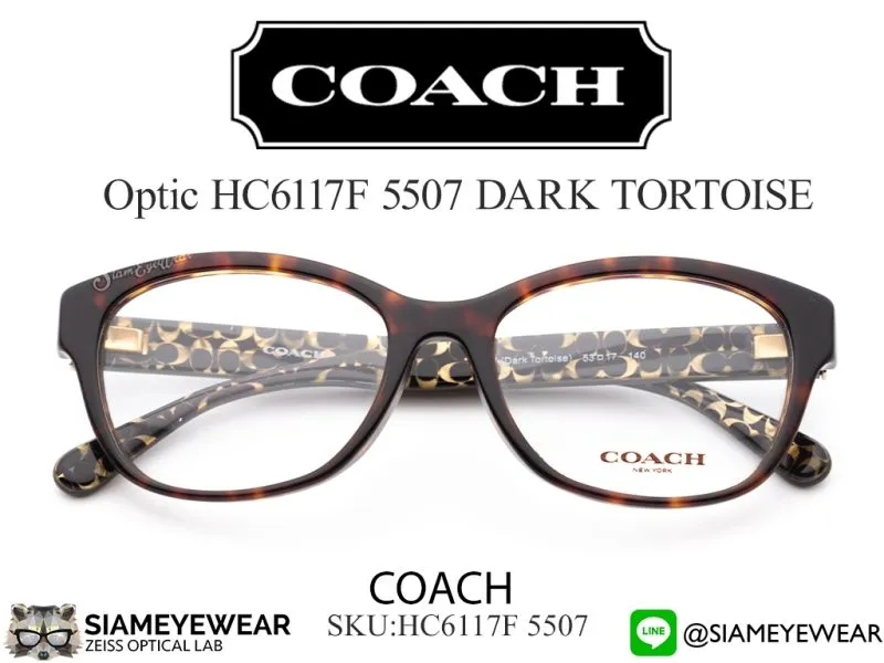 338_1763222068_8929 แว่น Coach HC6117F 5507 Dark Tortoise แว่นตาแท้