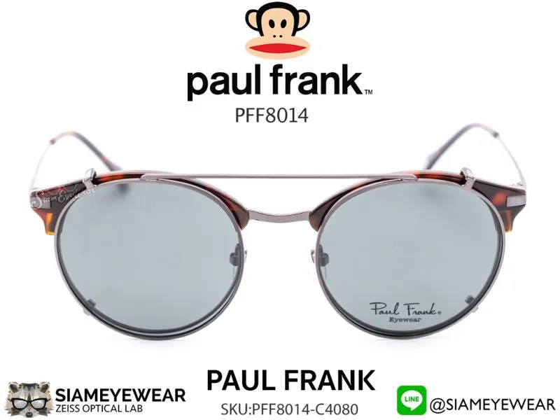 351_1763259407_4133 แว่น Paul Frank Optic PFF 8014 4080 Demi Brown Dark Grey & Clip Dark Grey/Green แว่นตาแท้