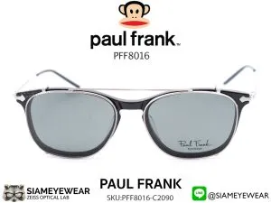 แว่น Paul Frank Optic PFF 8016 2090 Black Silver & Clip C8080C Silver Green แว่นตาแท้