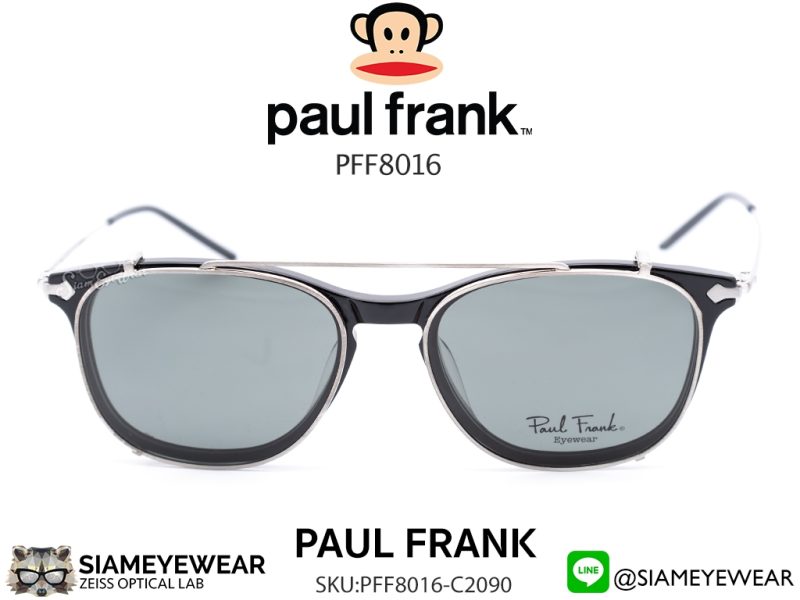 352_1763259408_5647 Paul Frank Optic PFF 8016 2090 Black Silver & Clip C8080C Silver Green