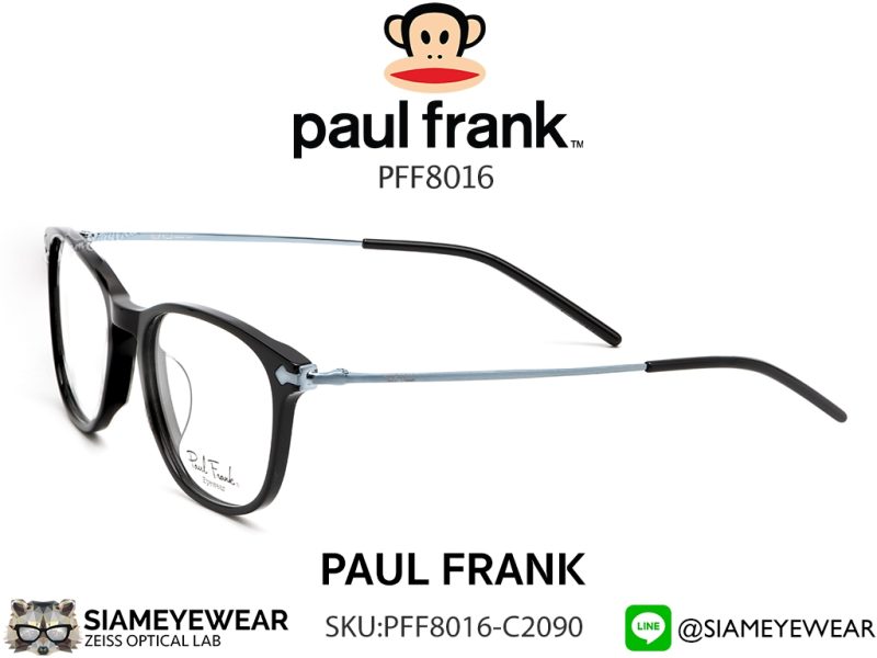 Paul Frank Optic PFF 8016 2090 Black Silver & Clip C8080C Silver Green - 6