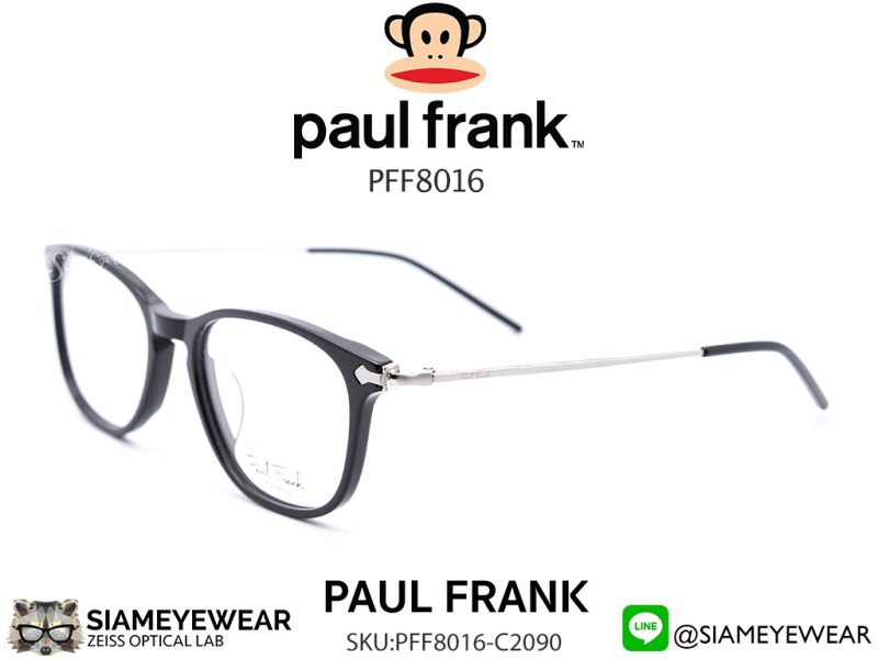 Paul Frank Optic PFF 8016 2090 Black Silver & Clip C8080C Silver Green - 5