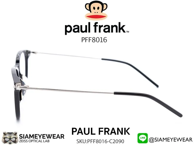 Paul Frank Optic PFF 8016 2090 Black Silver & Clip C8080C Silver Green - 7
