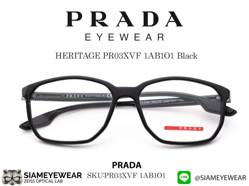 แว่น Prada HERITAGE PR03XVF 1AB1O1 Black แว่นตาแท้
