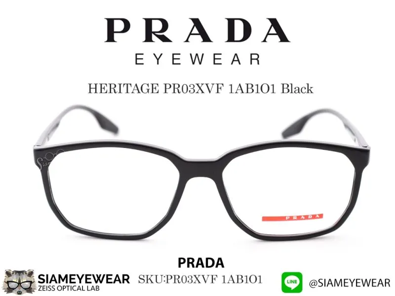 Prada HERITAGE PR03XVF 1AB1O1 Black - 2