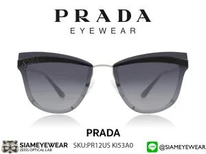 แว่น Prada PR12US KI53A0 Silver Metal/Grey Gradient fade Silver แว่นตาแท้
