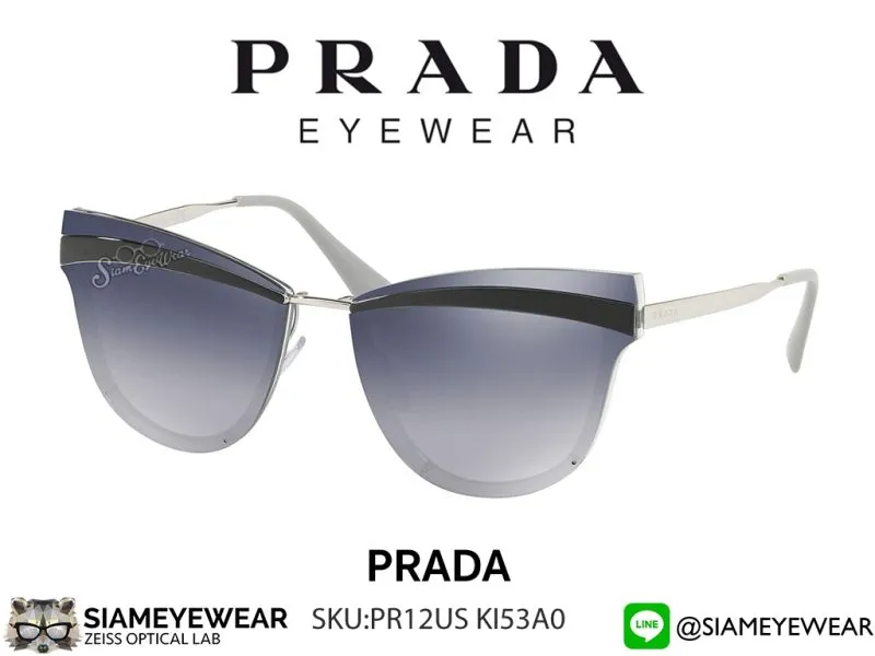 Prada PR12US KI53A0 Silver Metal/Grey Gradient fade Silver - 2