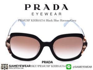 Prada PR16USF KHR0A754 Black Blue Havana/Grey